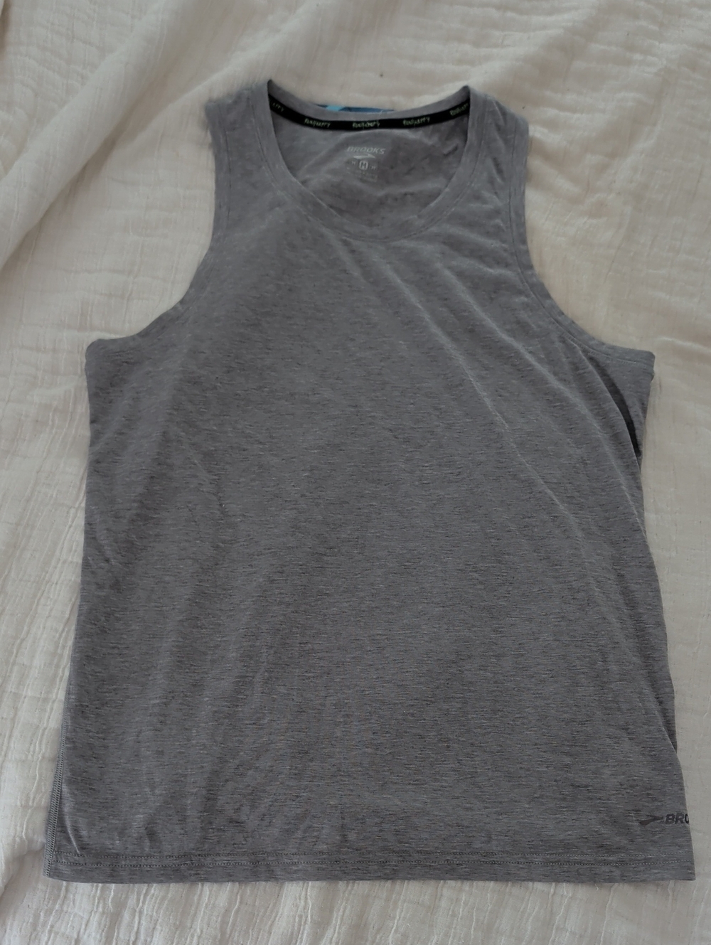 Brooks Grey Crew Neck Running Tank